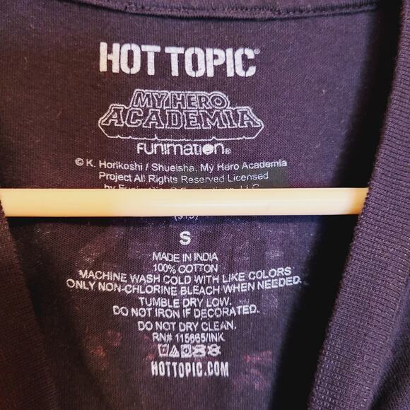 My Hero Academia Mens Black Long Sleeved Graphic Tshirt  Size Small - Picture 4 of 4